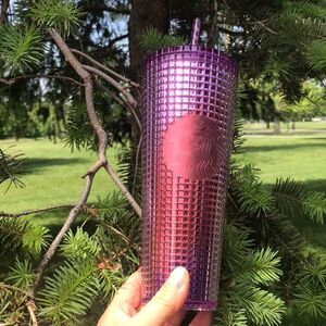 Starbucks Summer 2021 Pink Berry Grid Cup